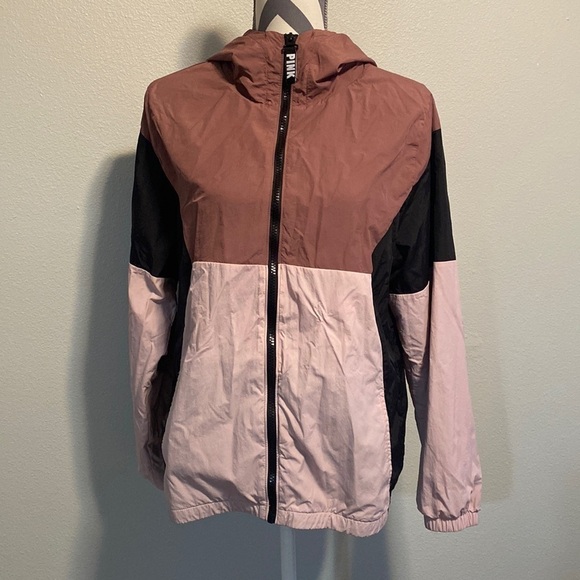 PINK Victoria's Secret Jackets & Blazers - Y2K Pink byVictoria Secret Women’s 90’s Style Windbreaker Color block‎ Size XS